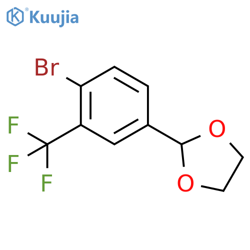 2-[4-Bromo-3-(trifluoromethyl)phenyl]-1,3-dioxolane structure
