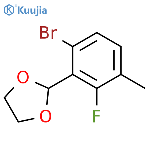 2-(6-Bromo-2-fluoro-3-methylphenyl)-1,3-dioxolane structure