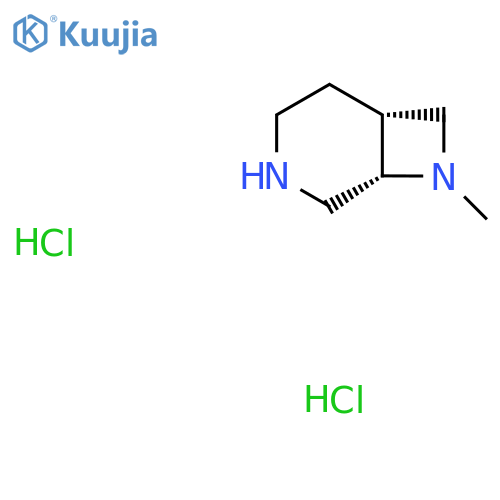 (1S,6R)-8-methyl-3,8-diazabicyclo[4.2.0]octane;dihydrochloride structure