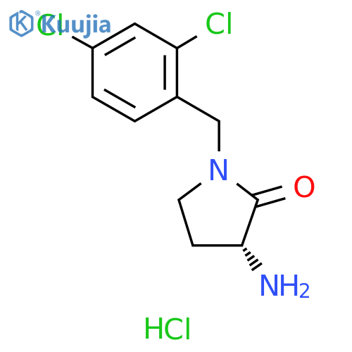 (R)-3-amino-1-(2,4-dichlorobenzyl)pyrrolidin-2-one Hydrochloride structure