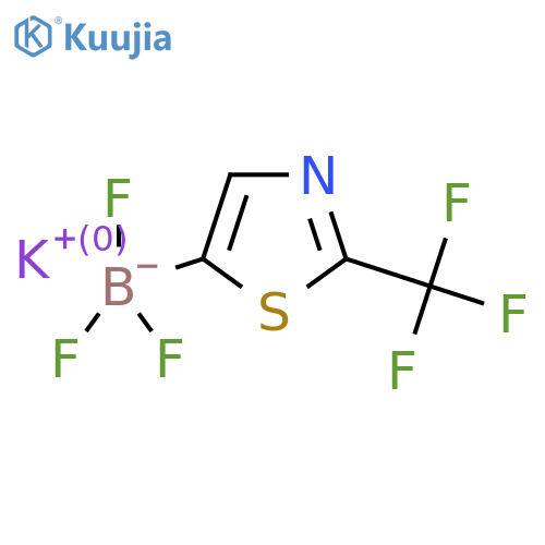 Potassium trifluoro[2-(trifluoromethyl)-1,3-thiazol-5-yl]boranuide structure