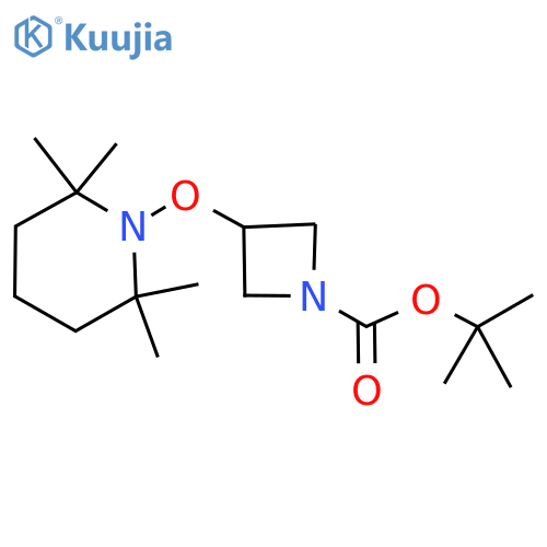 1-Azetidinecarboxylic acid, 3-[(2,2,6,6-tetramethyl-1-piperidinyl)oxy]-, 1,1-dimethylethyl ester structure