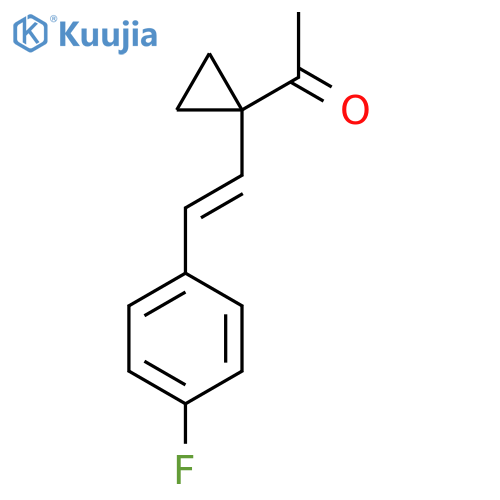 1-{1-2-(4-fluorophenyl)ethenylcyclopropyl}ethan-1-one structure