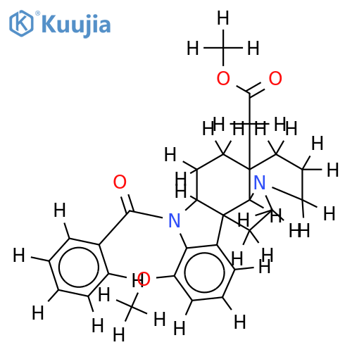 1-benzoyl-17-methoxy-aspidospermidin-21-oic acid methyl ester structure