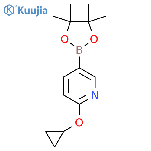 2-Cyclopropoxy-5-(4,4,5,5-tetramethyl-1,3,2-dioxaborolan-2-YL)pyridine structure