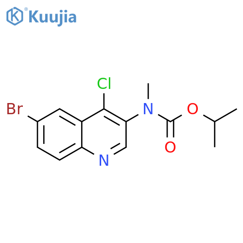 Carbamic acid, N-(6-bromo-4-chloro-3-quinolinyl)-N-methyl-, 1-methylethyl ester structure