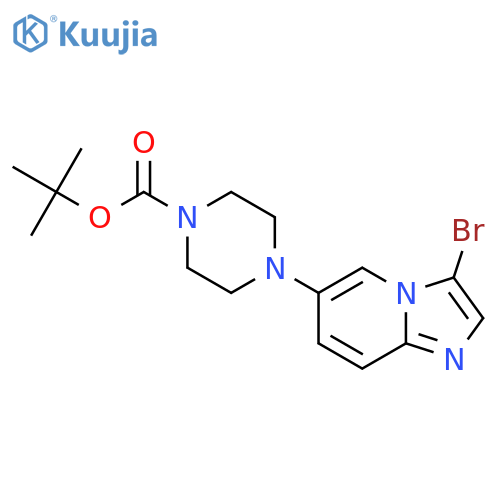 Tert-Butyl 4-(3-bromoimidazo[1,2-a]pyridin-6-yl)piperazine-1-carboxylate structure