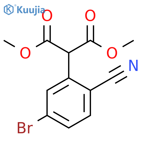 1,3-Dimethyl 2-(5-bromo-2-cyanophenyl)propanedioate structure
