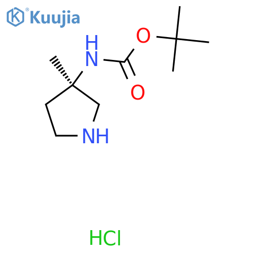 (R)-(3-Methyl-pyrrolidin-3-yl)-carbamic acid tert-butyl ester hydrochloride structure