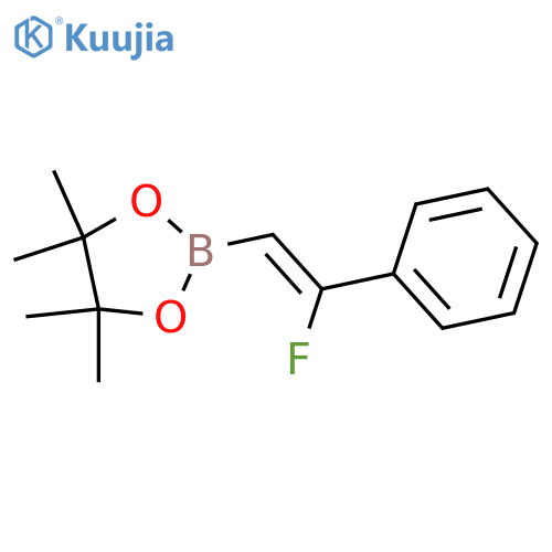 2-(2-Fluoro-2-phenyl-vinyl)-4,4,5,5-tetramethyl-[1,3,2]dioxaborolane structure