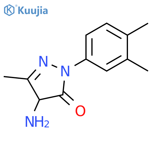 3H-Pyrazol-3-one, 4-amino-2-(3,4-dimethylphenyl)-2,4-dihydro-5-methyl- structure