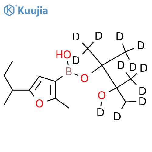 [2-Methyl-5-(sec-butyl)-d12]-furan-3-boronic acid pinacol ester structure