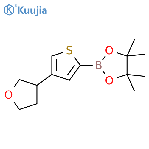 4,4,5,5-tetramethyl-2-(4-(tetrahydrofuran-3-yl)thiophen-2-yl)-1,3,2-dioxaborolane structure