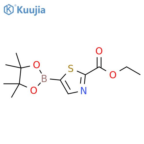 ethyl 5-(4,4,5,5-tetramethyl-1,3,2-dioxaborolan-2-yl)thiazole-2-carboxylate structure