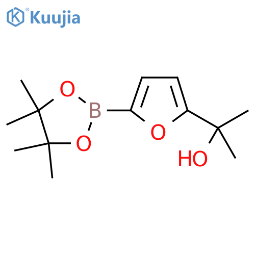 5-(1-Hydroxy-1-methylethyl)furan-2-boronic acid pinacol ester structure