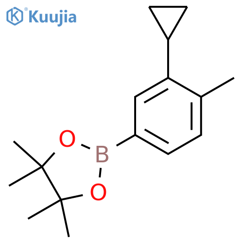 2-(3-Cyclopropyl-4-methylphenyl)-4,4,5,5-tetramethyl-1,3,2-dioxaborolane structure