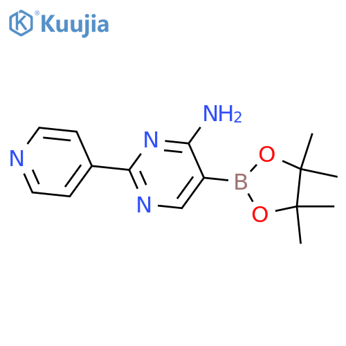 4-Amino-2-(pyridin-4-yl)pyrimidine-5-boronic acid pinacol ester structure