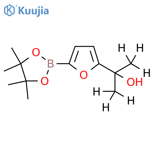 5-(1-Hydroxy-1-methylethyl-d6)-furan-2-boronic acid pinacol ester structure