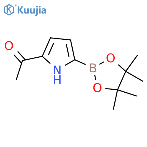 1-5-(4,4,5,5-tetramethyl-1,3,2-dioxaborolan-2-yl)-1H-pyrrol-2-ylethan-1-one structure