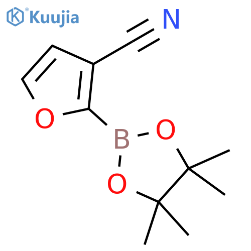 2-(tetramethyl-1,3,2-dioxaborolan-2-yl)furan-3-carbonitrile structure