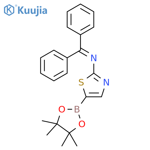 2-(N-diphenylmethylene)thiazole-5-boronic acid pinacol ester structure