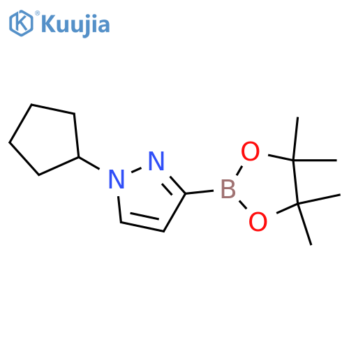 1-cyclopentyl-3-(tetramethyl-1,3,2-dioxaborolan-2-yl)-1H-pyrazole structure