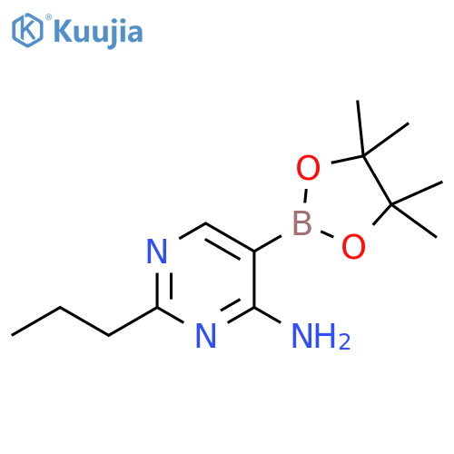 4-Amino-2-(n-propyl)pyrimidine-5-boronic acid pinacol ester structure