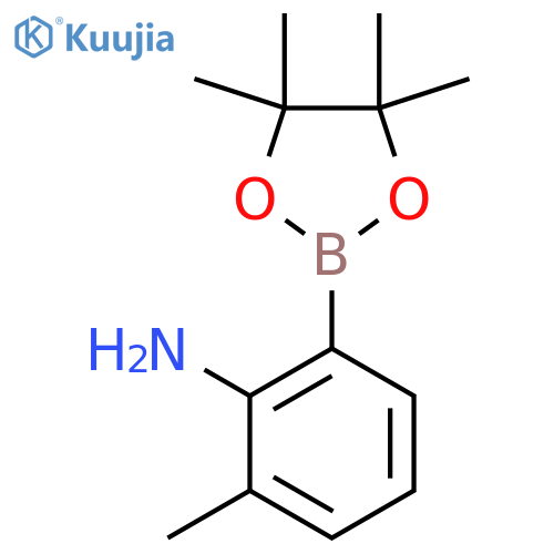 2-Methyl-6-(tetramethyl-1,3,2-dioxaborolan-2-yl)aniline structure