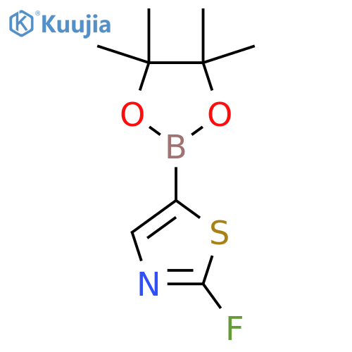 2-fluoro-5-(tetramethyl-1,3,2-dioxaborolan-2-yl)-1,3-thiazole structure