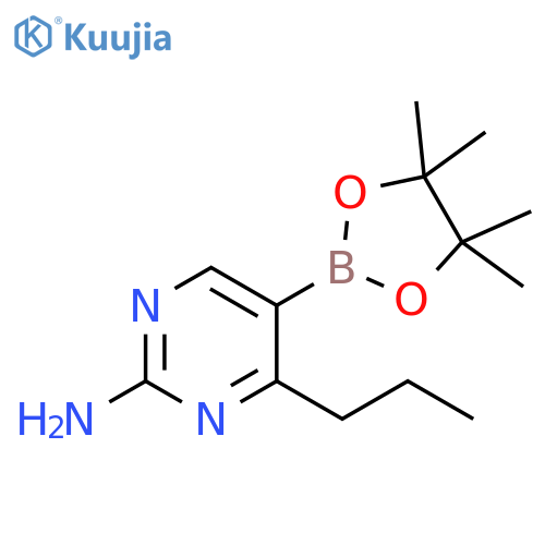 2-Amino-4-(n-propyl)pyrimidine-5-boronic acid pinacol ester structure