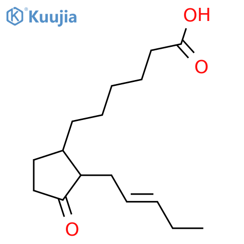 Cyclopentanehexanoic acid, 3-oxo-2-(2Z)-2-pentenyl-, (1S,2R)- structure