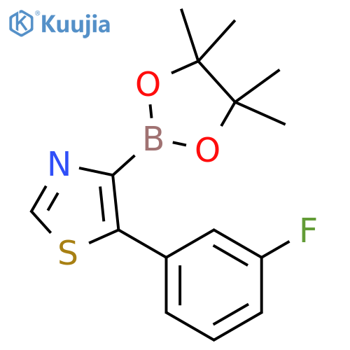 5-(3-Fluorophenyl)thiazole-4-boronic acid pinacol ester structure