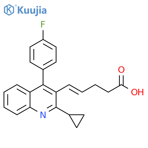4-Pentenoic acid, 5-[2-cyclopropyl-4-(4-fluorophenyl)-3-quinolinyl]-, (4E)- structure
