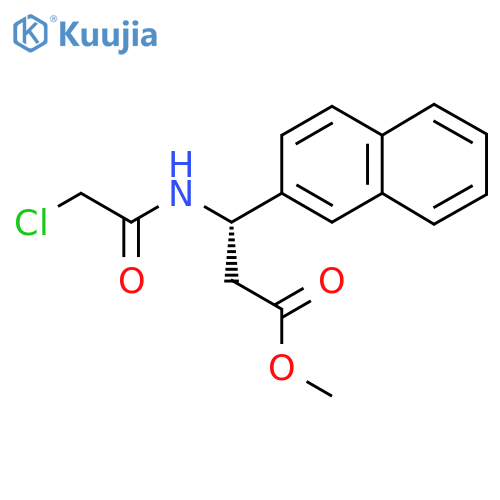 Methyl (3S)-3-[(2-chloroacetyl)amino]-3-naphthalen-2-ylpropanoate structure