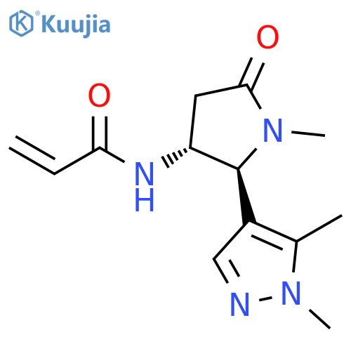 N-[(2S,3R)-2-(1,5-Dimethyl-1H-pyrazol-4-yl)-1-methyl-5-oxo-3-pyrrolidinyl]-2-propenamide structure