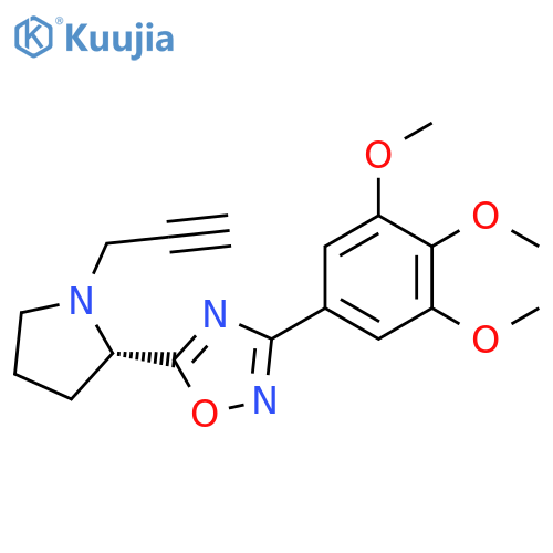 5-[(2S)-1-(2-Propyn-1-yl)-2-pyrrolidinyl]-3-(3,4,5-trimethoxyphenyl)-1,2,4-oxadiazole structure