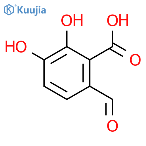 6-formyl-2,3-dihydroxybenzoic acid structure