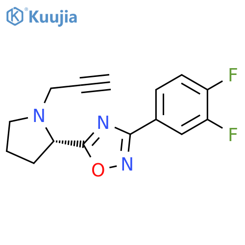 3-(3,4-Difluorophenyl)-5-[(2S)-1-(2-propyn-1-yl)-2-pyrrolidinyl]-1,2,4-oxadiazole structure