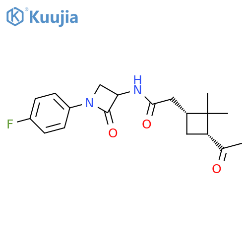 (1R,3R)-3-Acetyl-N-[1-(4-fluorophenyl)-2-oxo-3-azetidinyl]-2,2-dimethylcyclobutaneacetamide structure