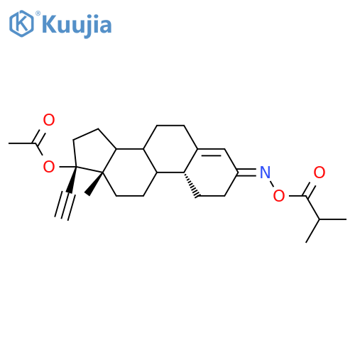 19-Nor-17a-pregn-4-en-20-yn-3-one,17-hydroxy-, O-isobutyryloxime, acetate (ester) (8CI) structure