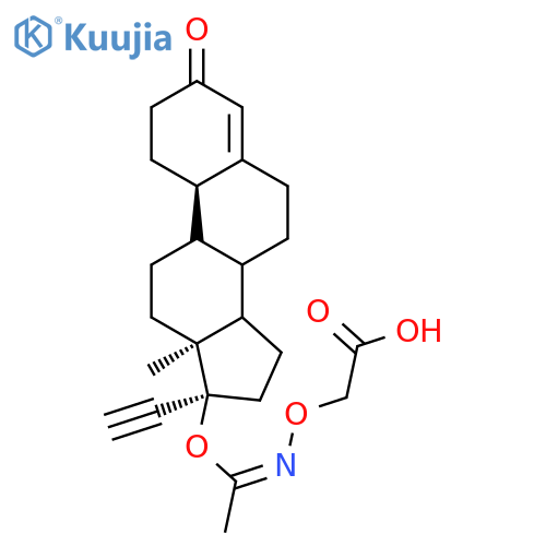 Acetic acid,[[[17-(acetyloxy)-19-norpregn-4-en-20-yn-3-ylidene]amino]oxy]-, (17a)- (9CI) structure