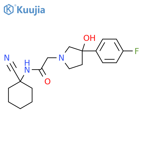 N-(1-Cyanocyclohexyl)-2-[3-(4-fluorophenyl)-3-hydroxypyrrolidin-1-yl]acetamide structure