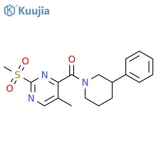 [5-Methyl-2-(methylsulfonyl)-4-pyrimidinyl](3-phenyl-1-piperidinyl)methanone structure