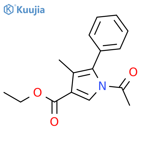 ethyl 1-acetyl-4-methyl-5-phenyl-1H-pyrrole-3-carboxylate structure