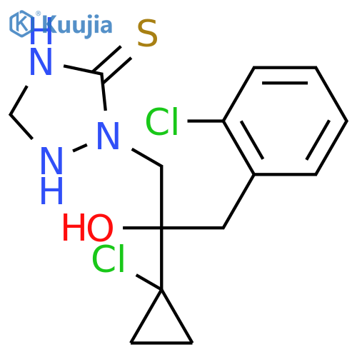 2-2-(1-Chlorocyclopropyl)-3-(2-chlorophenyl)-2-hydroxypropyl-1,2,4-triazolidine-3-thione structure