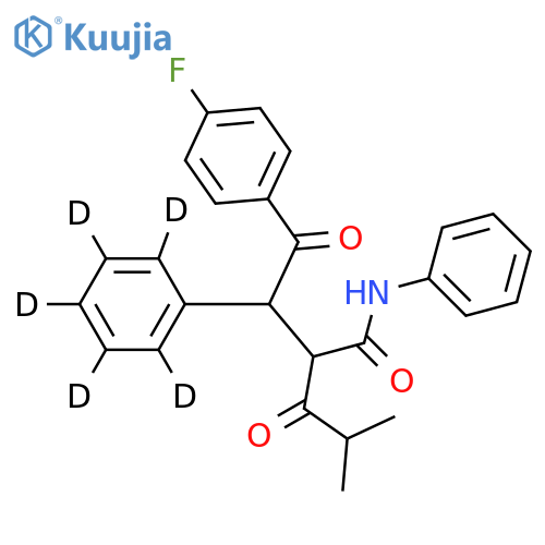 4-Fluoro-α-(2-methyl-1-oxopropyl)-γ-oxo-N,β-diphenyl-d5-benzenebutanamide structure