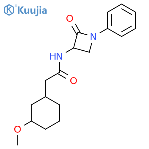 2-(3-Methoxycyclohexyl)-N-(2-oxo-1-phenylazetidin-3-yl)acetamide structure