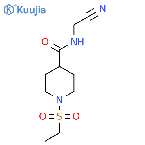 n-(Cyanomethyl)-1-(ethanesulfonyl)piperidine-4-carboxamide structure