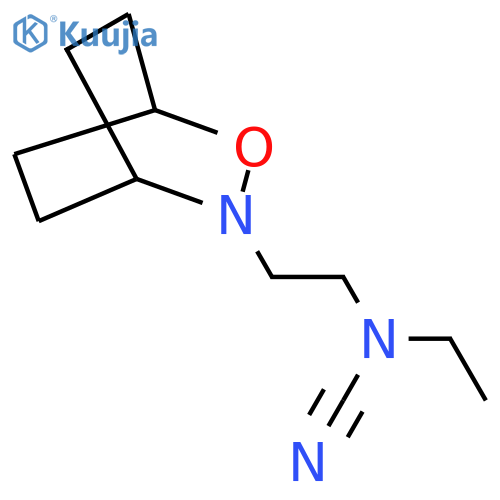 Cyano(ethyl)(2-{2-oxa-3-azabicyclo[2.2.2]octan-3-yl}ethyl)amine structure