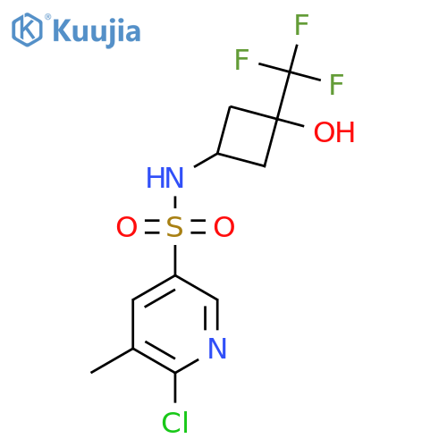 6-Chloro-N-[3-hydroxy-3-(trifluoromethyl)cyclobutyl]-5-methylpyridine-3-sulfonamide structure